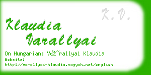 klaudia varallyai business card